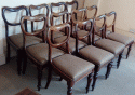 Matching set of Twelve Mahogany Dining Chairs c1840